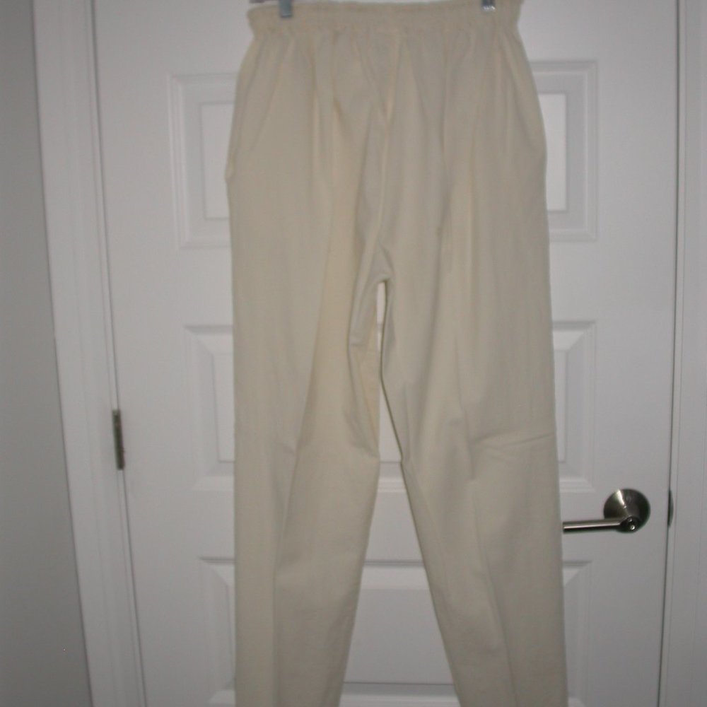 Cream Cotton Jacket and Pant Suit - Picture 8 of 10
